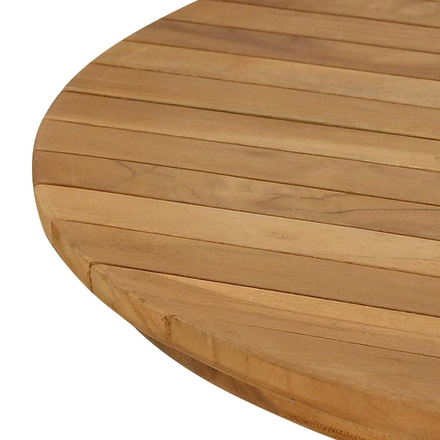 Tafelblad Ø 80 x 3,5 Rond Massief Teakhout Naturel
