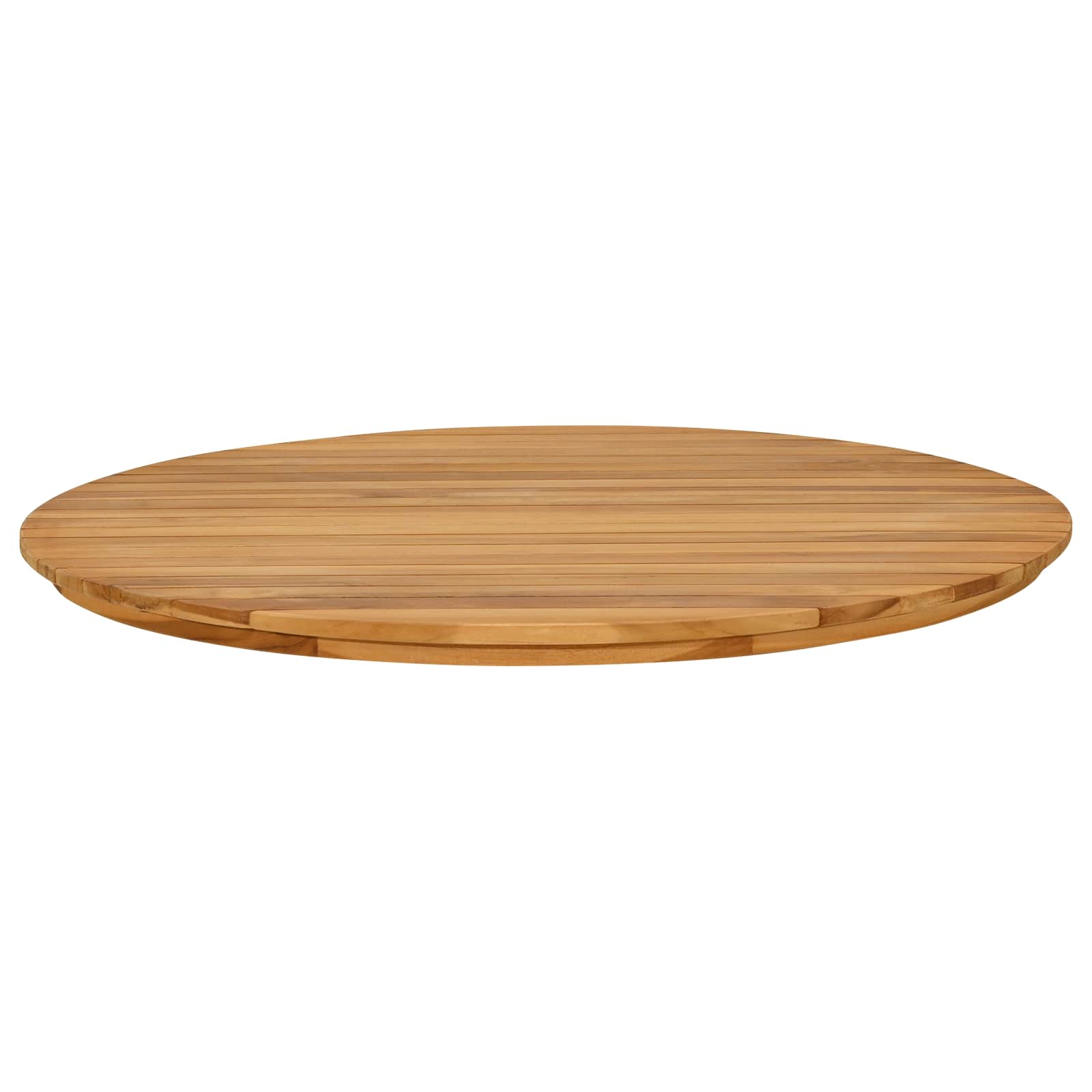 Tafelblad Ø 80 x 3,5 Rond Massief Teakhout Naturel