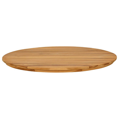 Tafelblad Ø 80 x 3,5 Rond Massief Teakhout Naturel