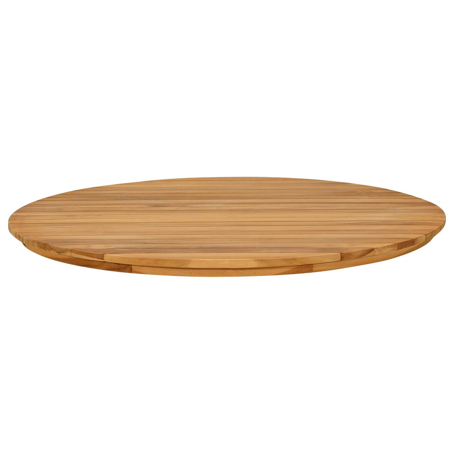 Tafelblad Ø 80 x 3,5 Rond Massief Teakhout Naturel