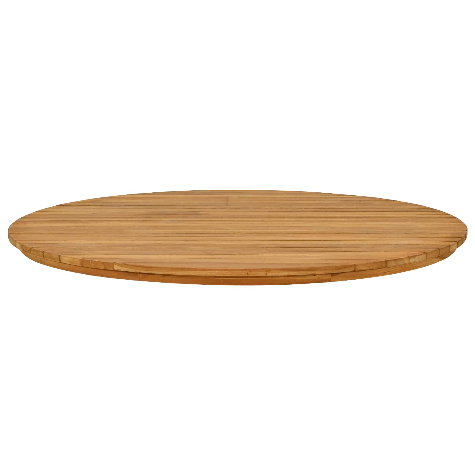 Tafelblad Ø 90 x 3,5 Rond Massief Teakhout Naturel