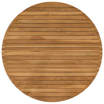 Tafelblad Ø 90 x 3,5 Rond Massief Teakhout Naturel
