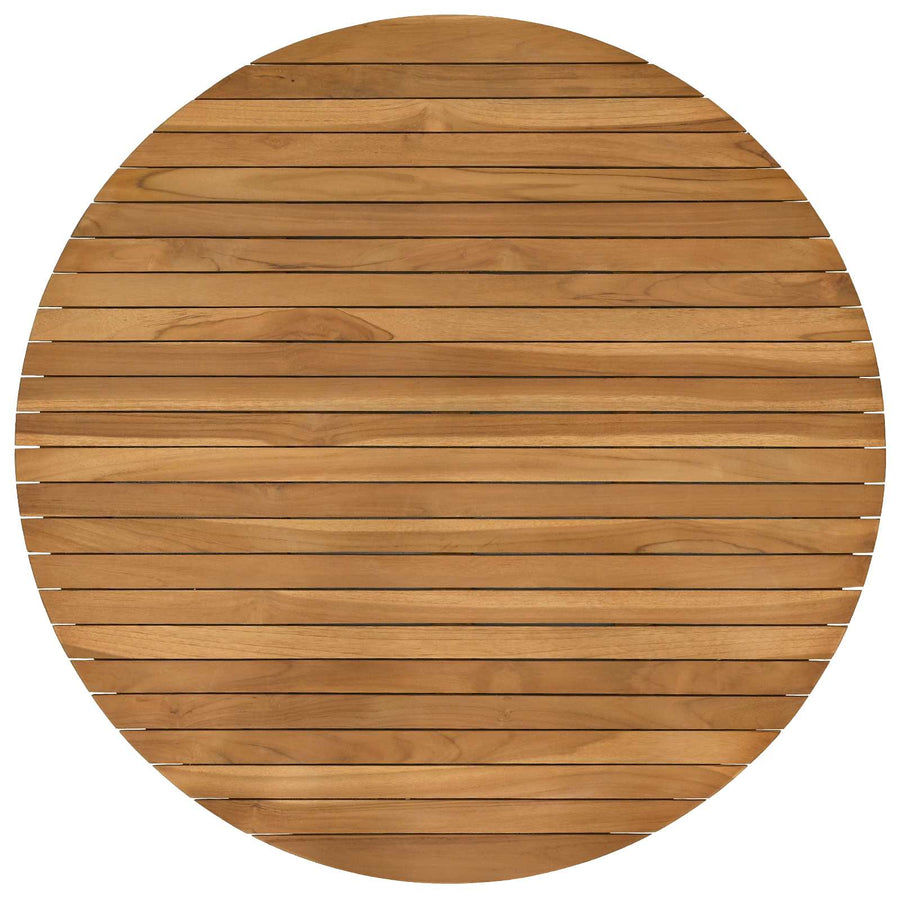 Tafelblad Ø 90 x 3,5 Rond Massief Teakhout Naturel