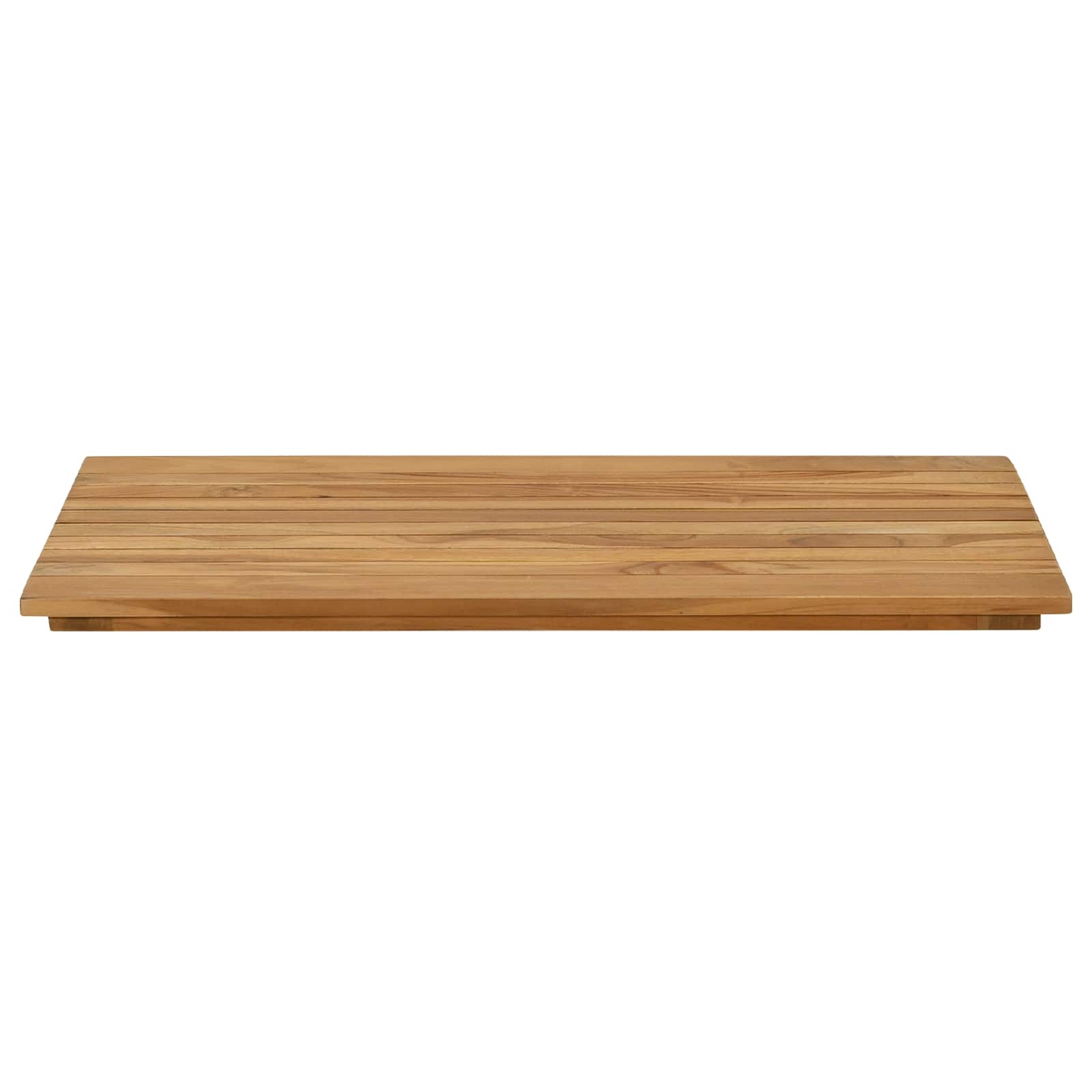 Tafelblad 80 x 40 x 3,5 cm Rechthoekig Massief Teakhout Naturel