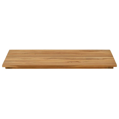Tafelblad 80 x 40 x 3,5 cm Rechthoekig Massief Teakhout Naturel