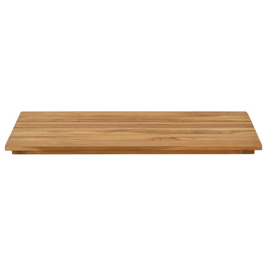Tafelblad 80 x 40 x 3,5 cm Rechthoekig Massief Teakhout Naturel