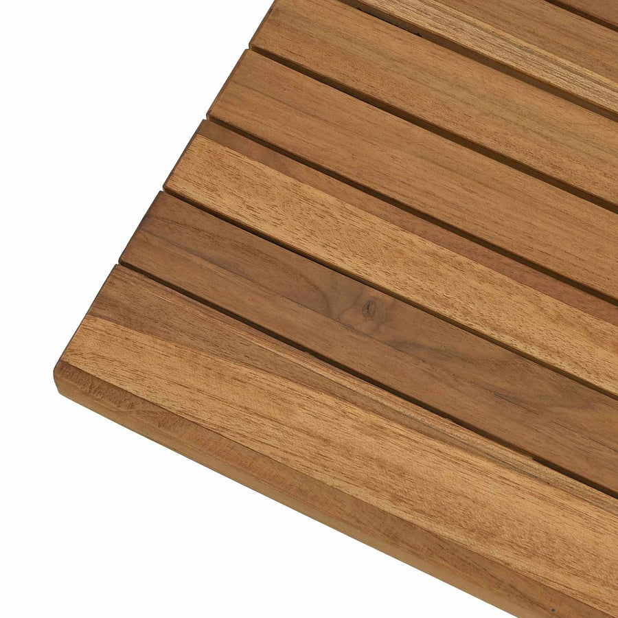 Tafelblad 90 x 45 x 3,5 cm Rechthoekig Massief Teakhout Naturel