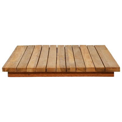 Tafelblad 90 x 45 x 3,5 cm Rechthoekig Massief Teakhout Naturel