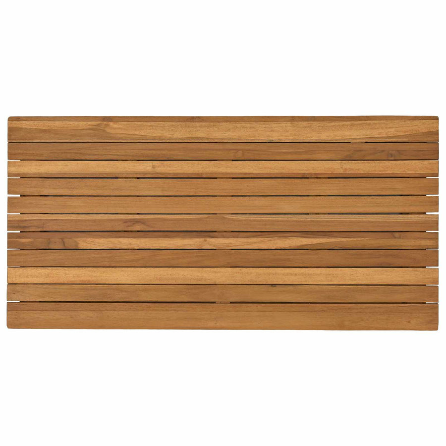 Tafelblad 90 x 45 x 3,5 cm Rechthoekig Massief Teakhout Naturel