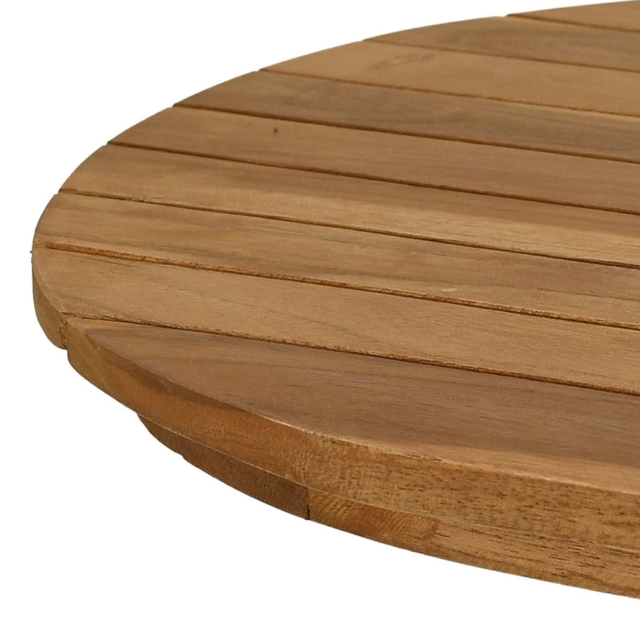 Tafelblad 80 x 40 x 3,5 cm Ovaal Massief Teakhout Naturel