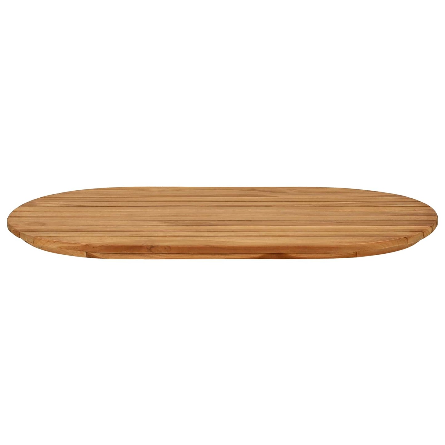 Tafelblad 80 x 40 x 3,5 cm Ovaal Massief Teakhout Naturel