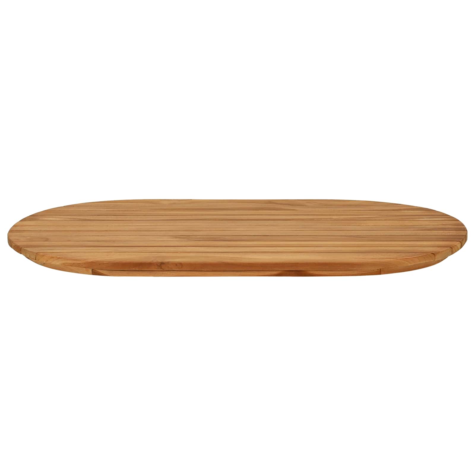 Tafelblad 80 x 40 x 3,5 cm Ovaal Massief Teakhout Naturel