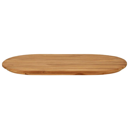 Tafelblad 80 x 40 x 3,5 cm Ovaal Massief Teakhout Naturel