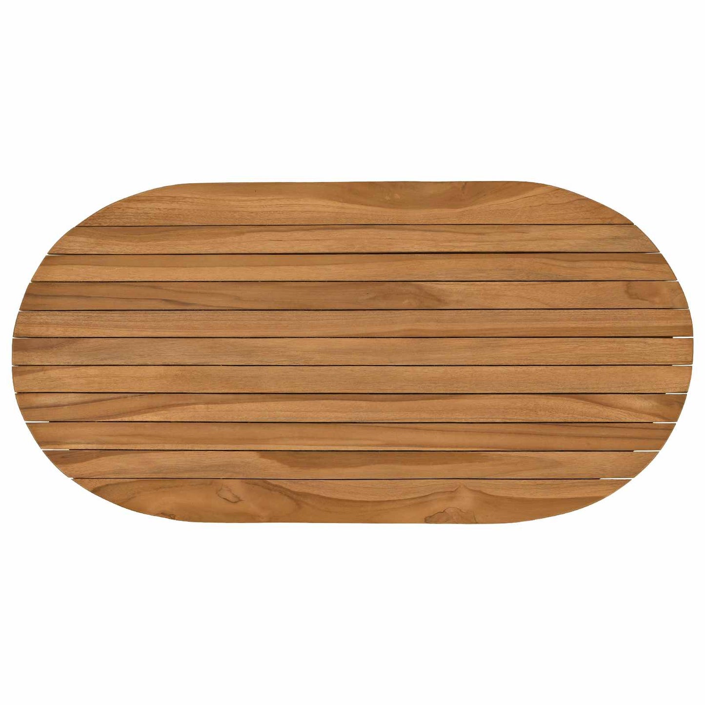 Tafelblad 80 x 40 x 3,5 cm Ovaal Massief Teakhout Naturel
