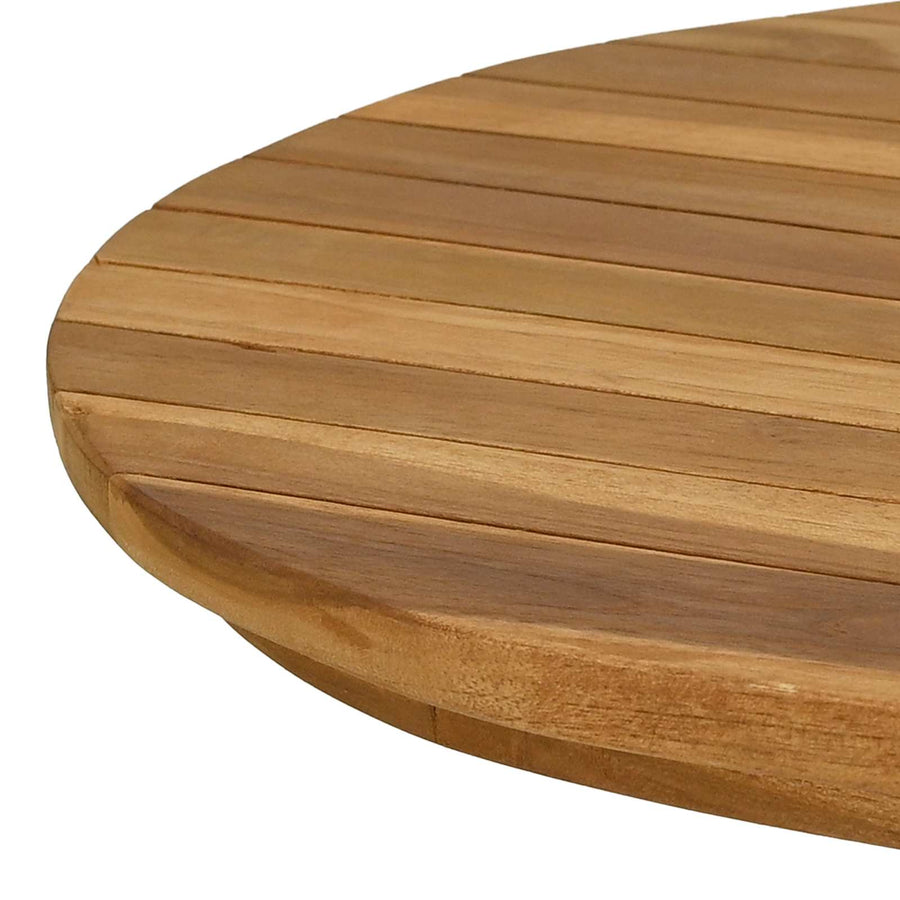Tafelblad 90 x 45 x 3,5 cm Ovaal Massief Teakhout Naturel