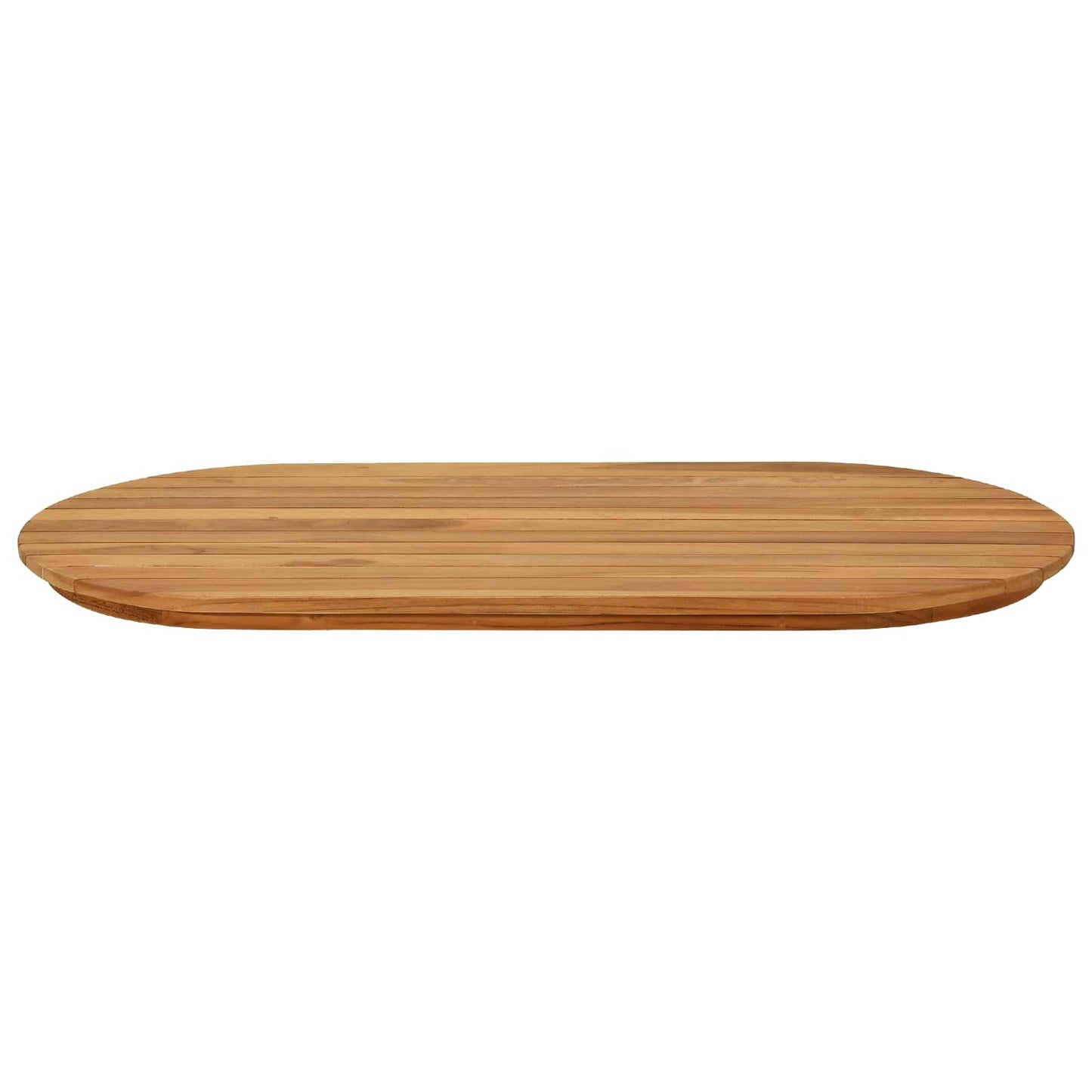 Tafelblad 90 x 45 x 3,5 cm Ovaal Massief Teakhout Naturel
