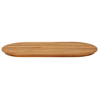 Tafelblad 90 x 45 x 3,5 cm Ovaal Massief Teakhout Naturel