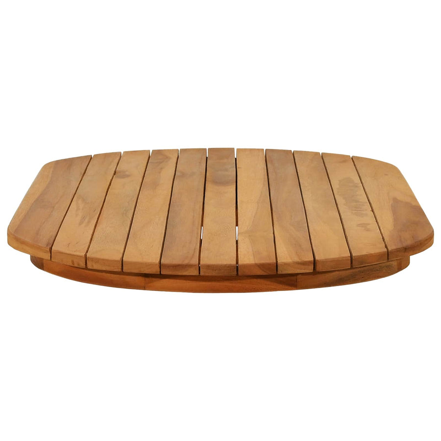 Tafelblad 90 x 45 x 3,5 cm Ovaal Massief Teakhout Naturel