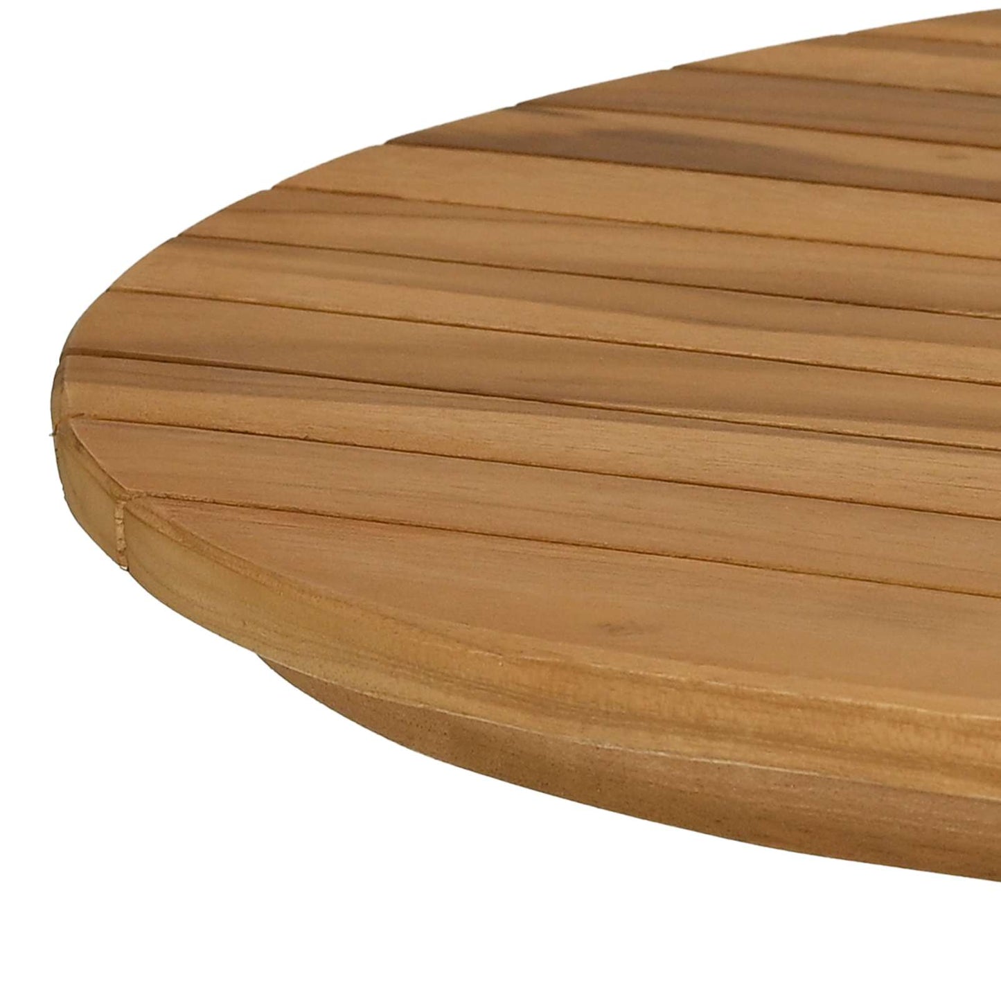 Tafelblad 100 x 50 x 3,5 cm Ovaal Massief Teakhout Naturel