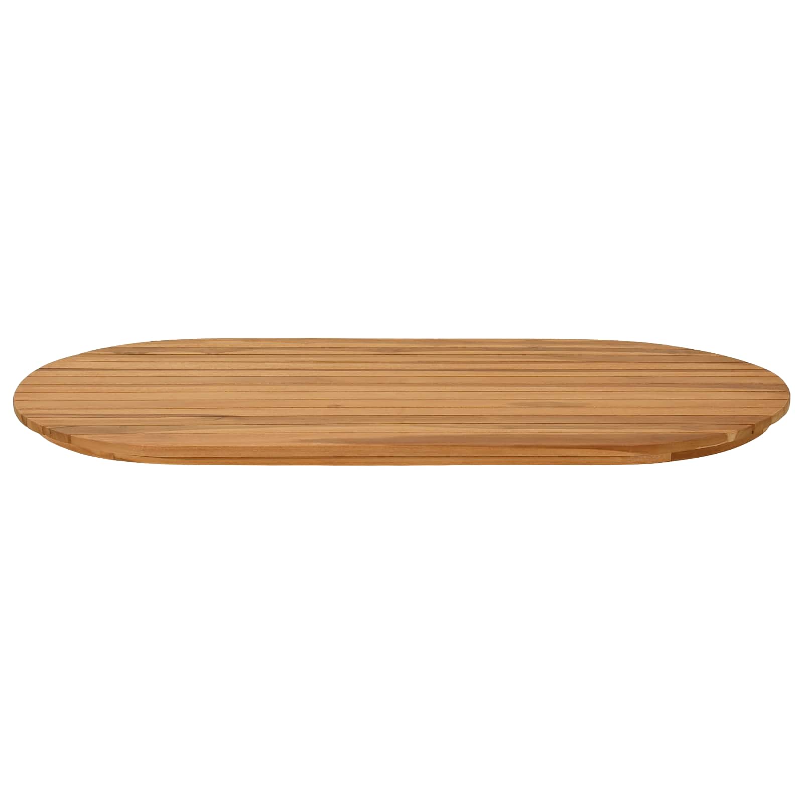 Tafelblad 100 x 50 x 3,5 cm Ovaal Massief Teakhout Naturel