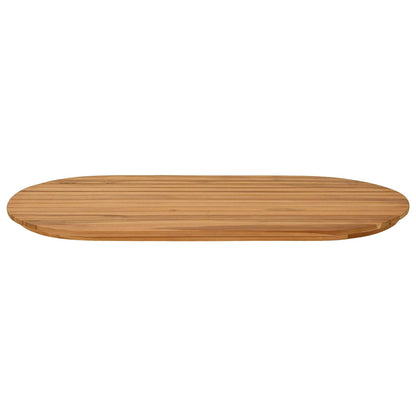 Tafelblad 100 x 50 x 3,5 cm Ovaal Massief Teakhout Naturel