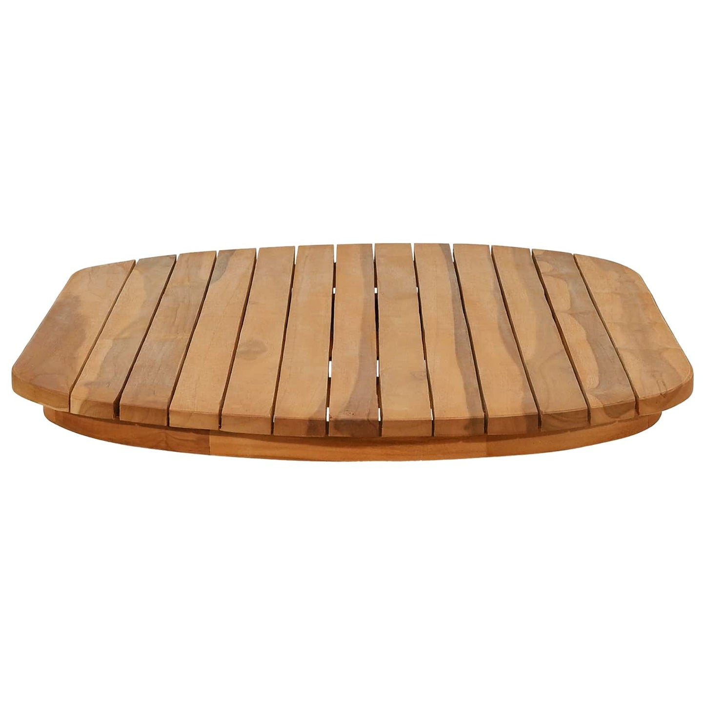 Tafelblad 100 x 50 x 3,5 cm Ovaal Massief Teakhout Naturel