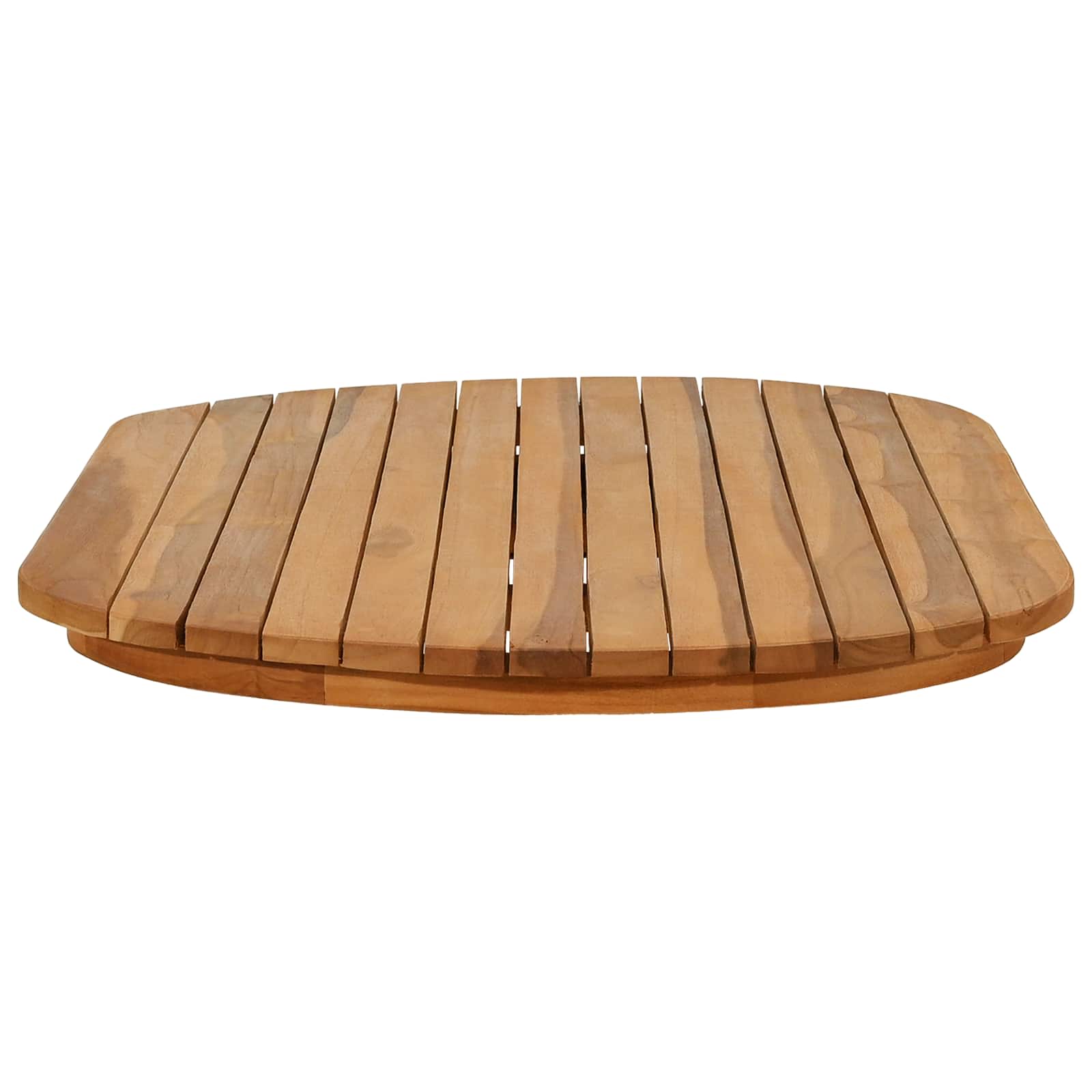 Tafelblad 100 x 50 x 3,5 cm Ovaal Massief Teakhout Naturel