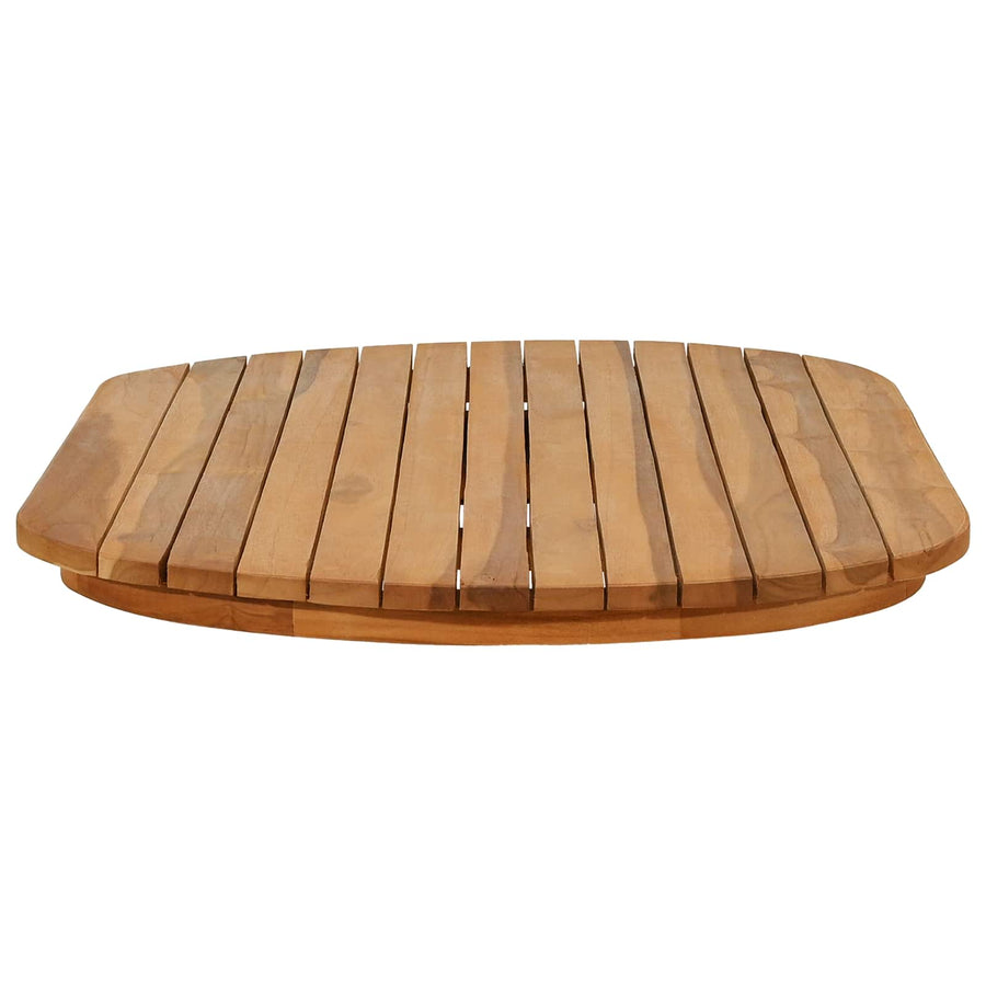 Tafelblad 100 x 50 x 3,5 cm Ovaal Massief Teakhout Naturel