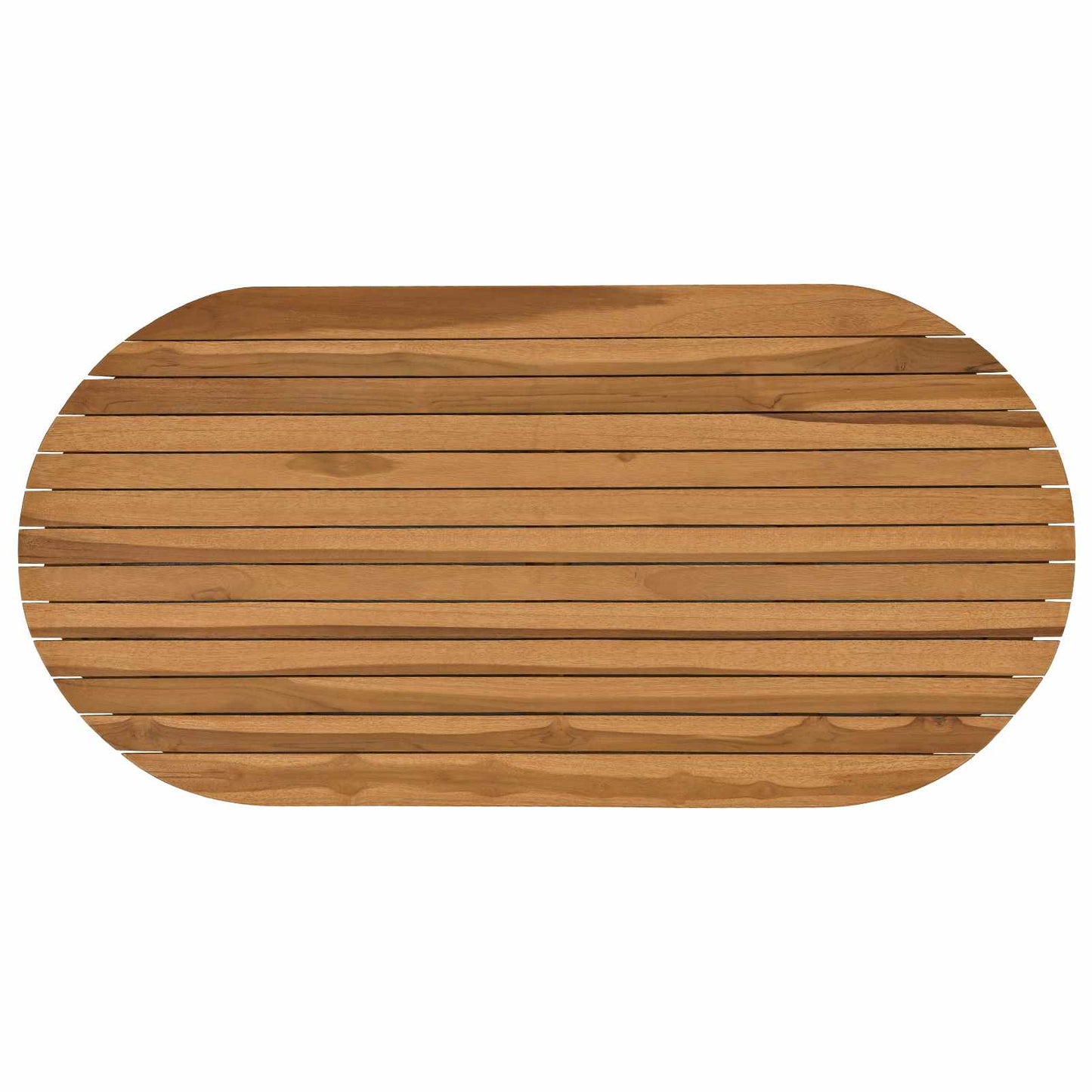 Tafelblad 100 x 50 x 3,5 cm Ovaal Massief Teakhout Naturel