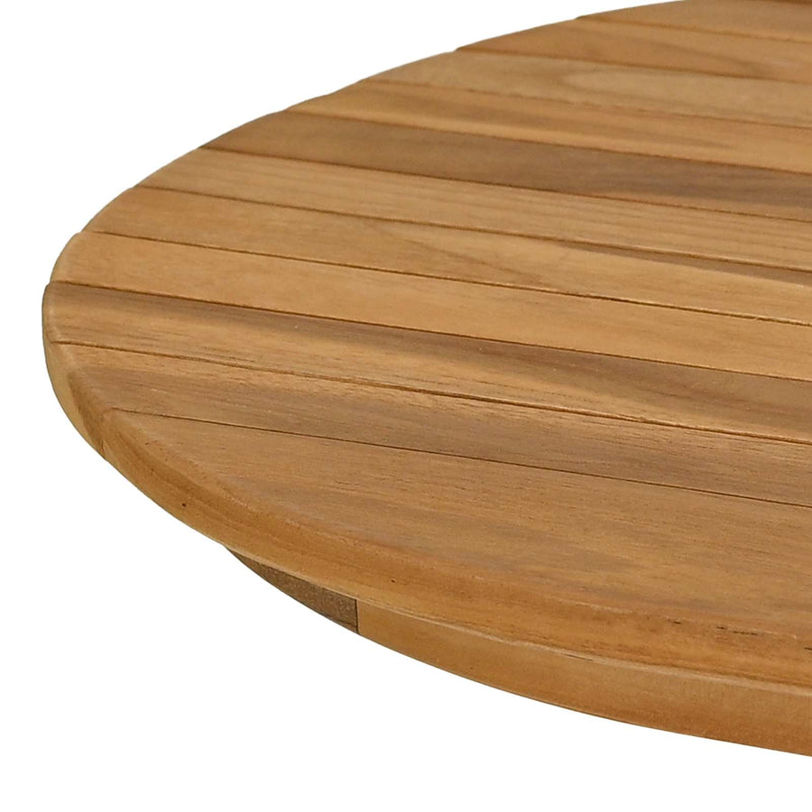 Tafelblad 110 x 55 x 3,5 cm Ovaal Massief Teakhout Naturel
