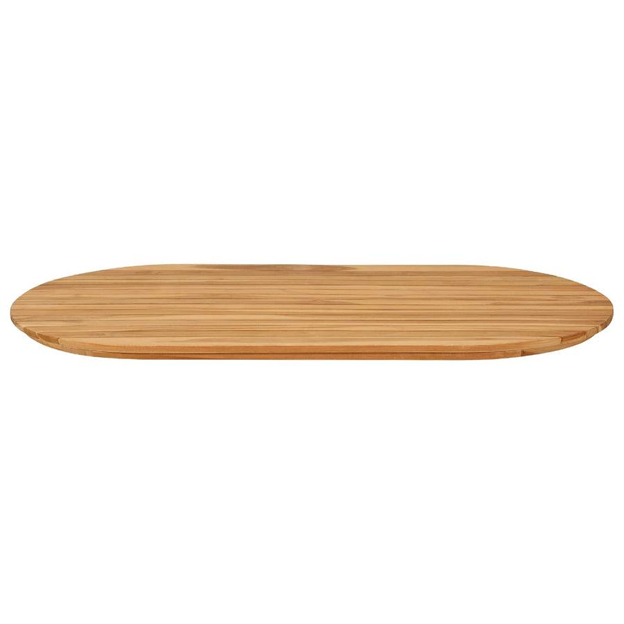 Tafelblad 110 x 55 x 3,5 cm Ovaal Massief Teakhout Naturel