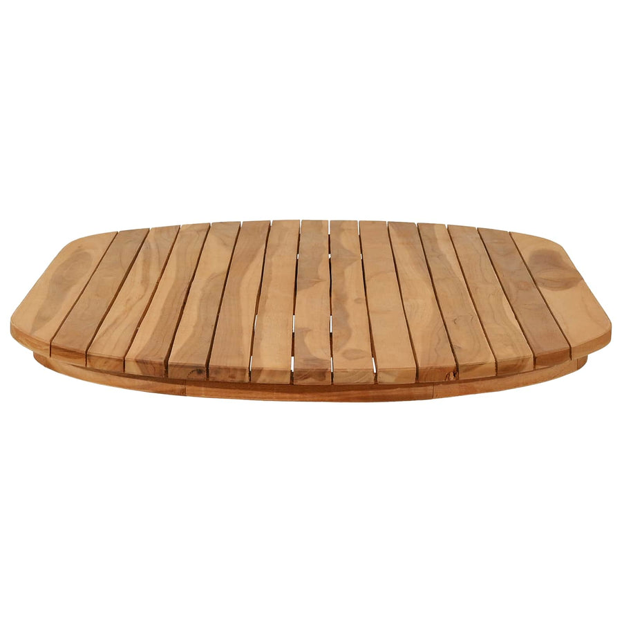Tafelblad 110 x 55 x 3,5 cm Ovaal Massief Teakhout Naturel