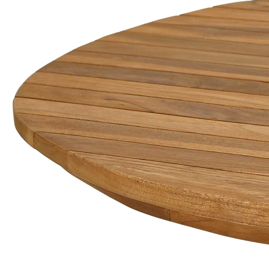 Tafelblad 120 x 70 x 3,5 cm Ovaal Massief Teakhout Naturel