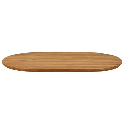 Tafelblad 120 x 70 x 3,5 cm Ovaal Massief Teakhout Naturel