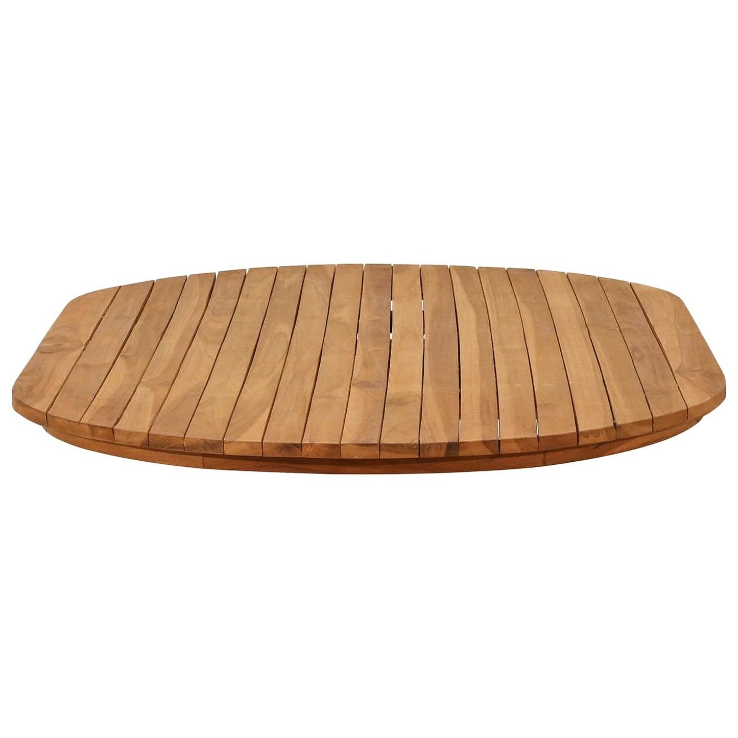 Tafelblad 120 x 70 x 3,5 cm Ovaal Massief Teakhout Naturel