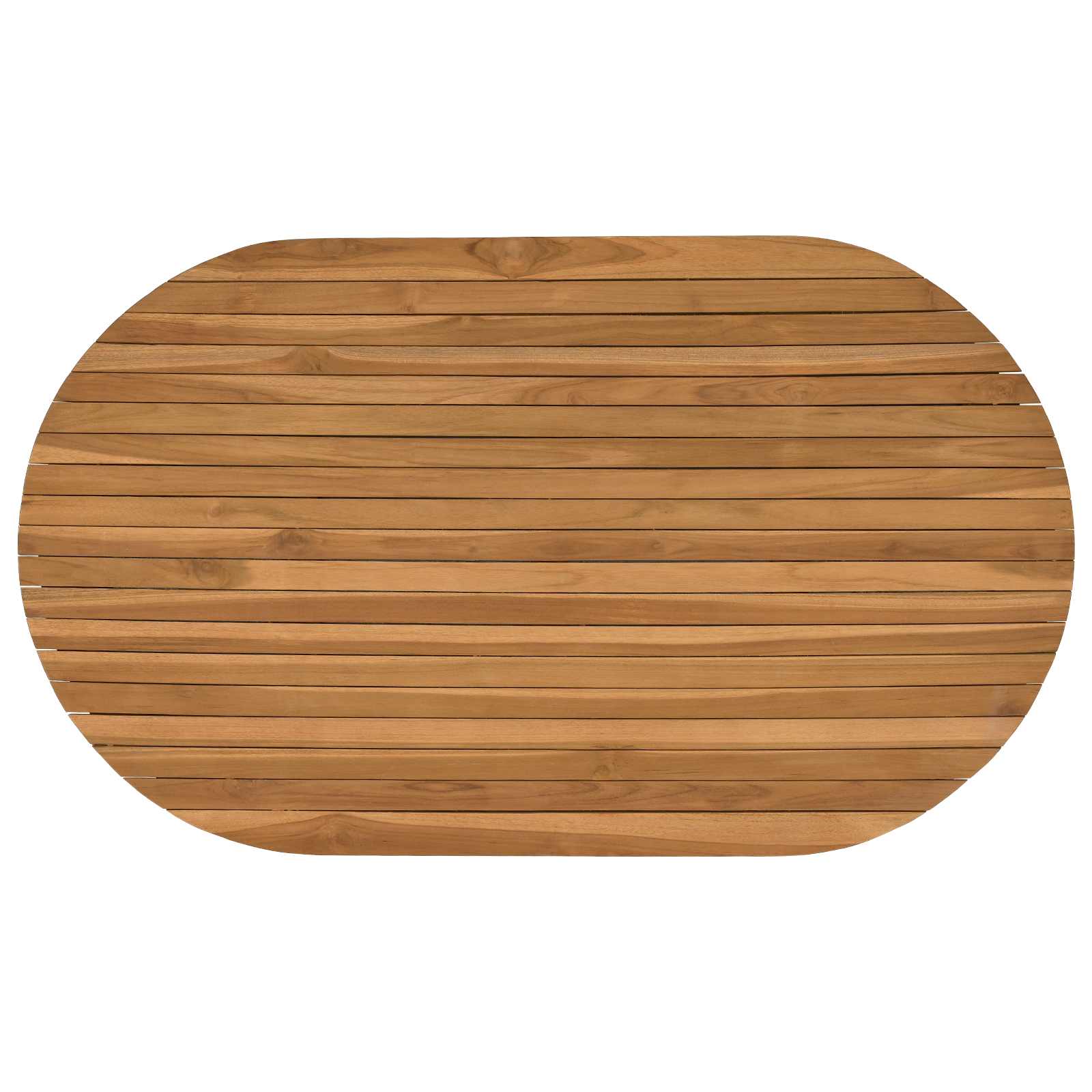 Tafelblad 120 x 70 x 3,5 cm Ovaal Massief Teakhout Naturel