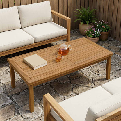 Tafelblad Rechthoekig Massief Teakhout Naturel