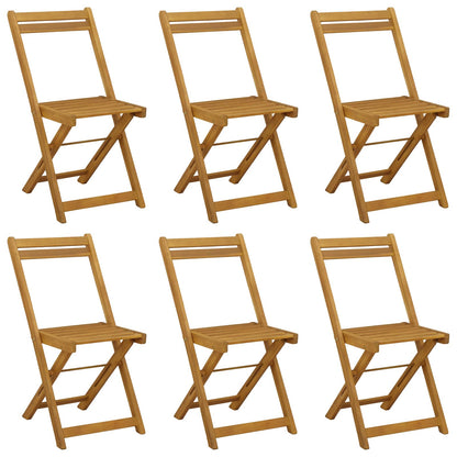 Opvouwbare Tuinstoelen 6 pcs Naturel 40 x 53 x 80 cm