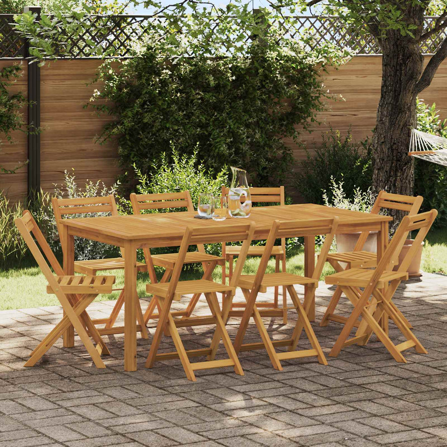 Bistrostoelen voor buiten 8 pcs Naturel 40 x 53 x 80 cm