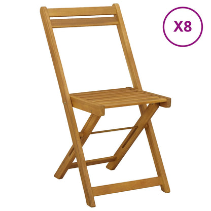 Bistrostoelen voor buiten 8 pcs Naturel 40 x 53 x 80 cm