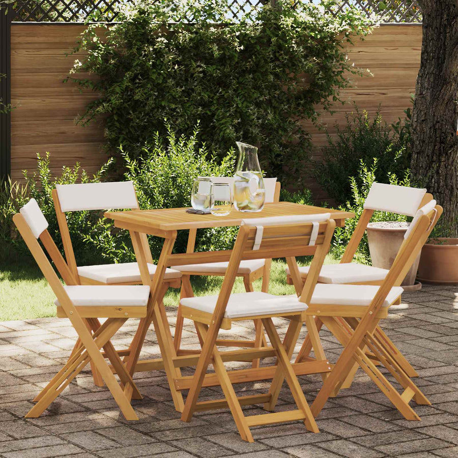 Bistrostoelen voor buiten 6 pcs Crèmewit 40 x 53 x 80 cm