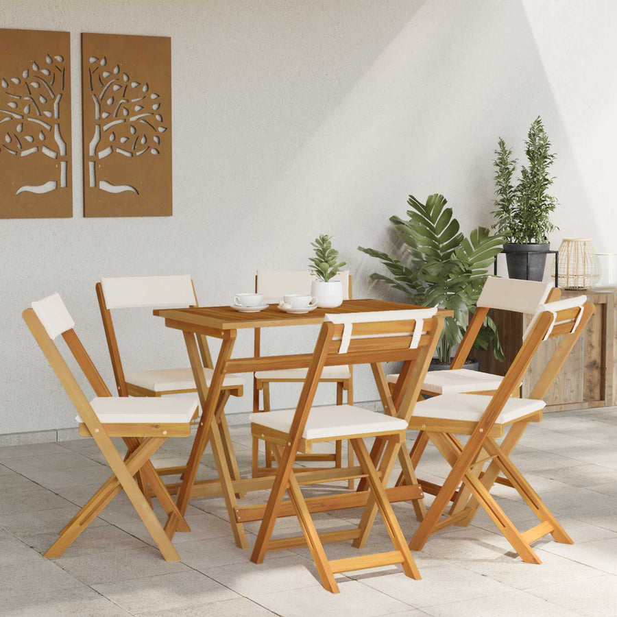 Bistrostoelen voor buiten 6 pcs Crèmewit 40 x 53 x 80 cm