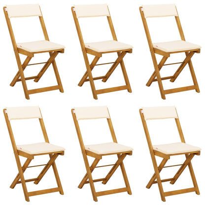 Bistrostoelen voor buiten 6 pcs Crèmewit 40 x 53 x 80 cm