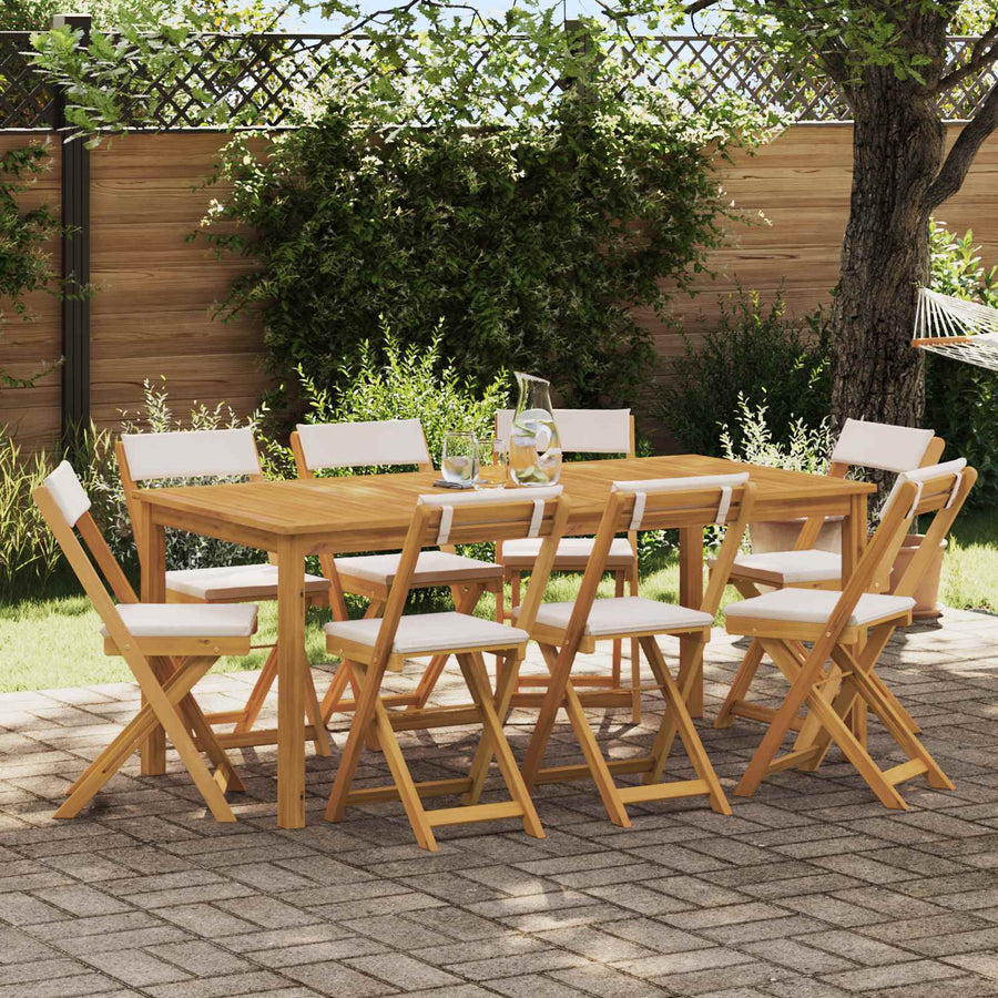 Bistrostoelen voor buiten 8 pcs Crèmewit 40 x 53 x 80 cm