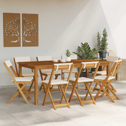 Bistrostoelen voor buiten 8 pcs Crèmewit 40 x 53 x 80 cm
