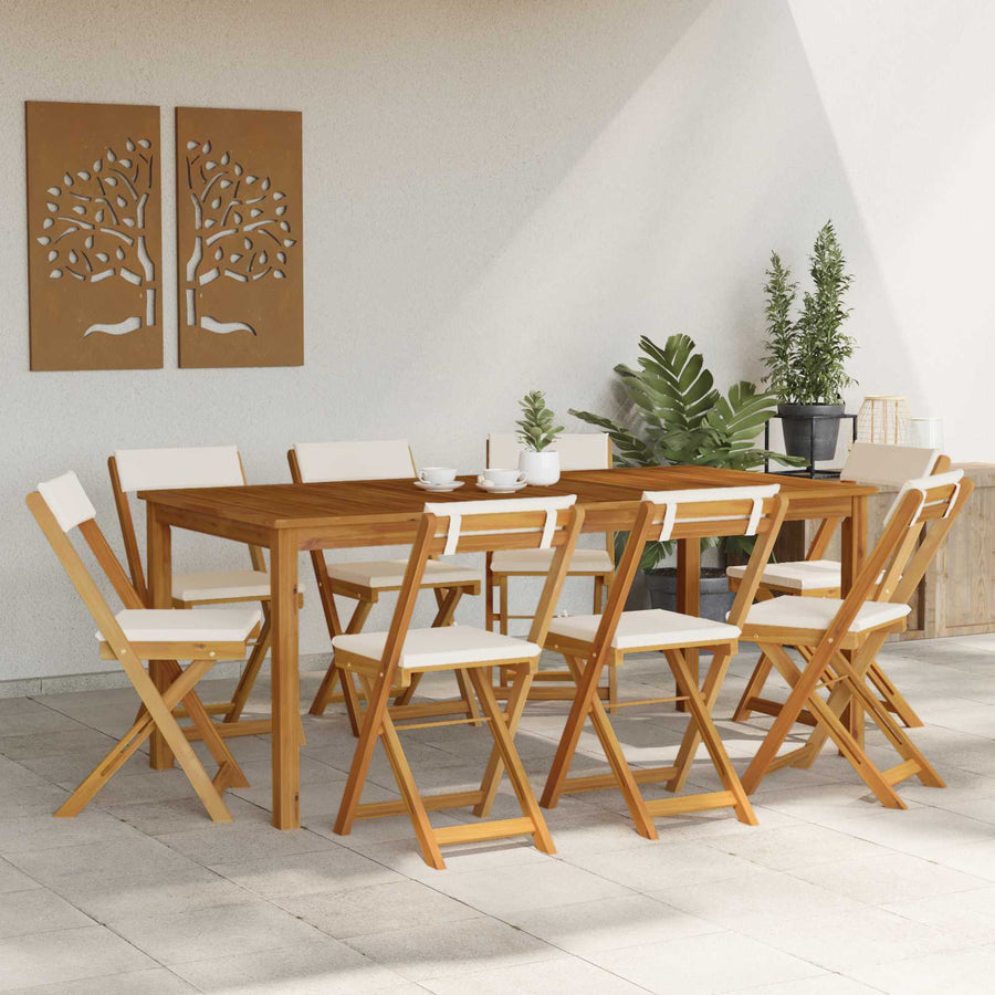 Bistrostoelen voor buiten 8 pcs Crèmewit 40 x 53 x 80 cm