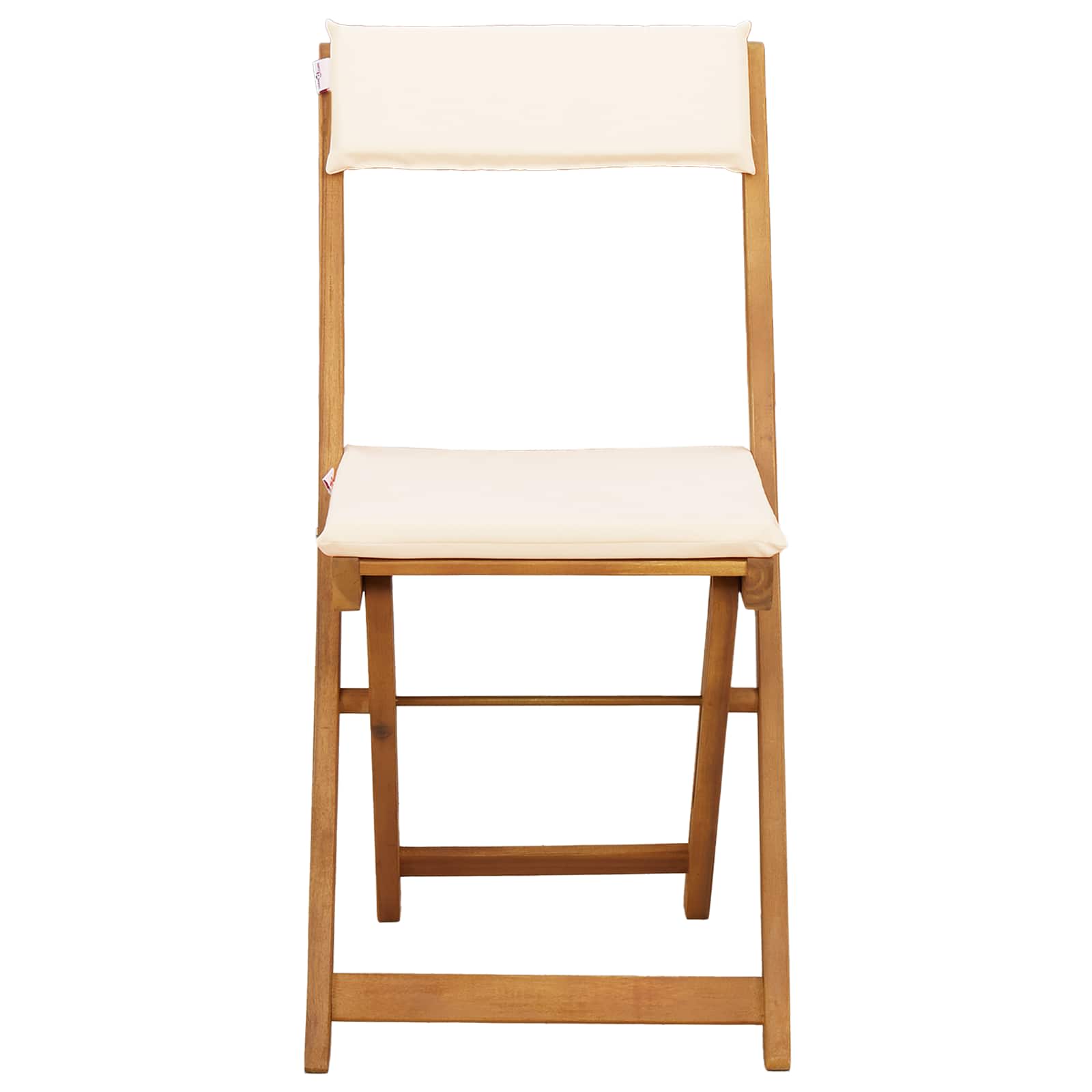 Bistrostoelen voor buiten 8 pcs Crèmewit 40 x 53 x 80 cm