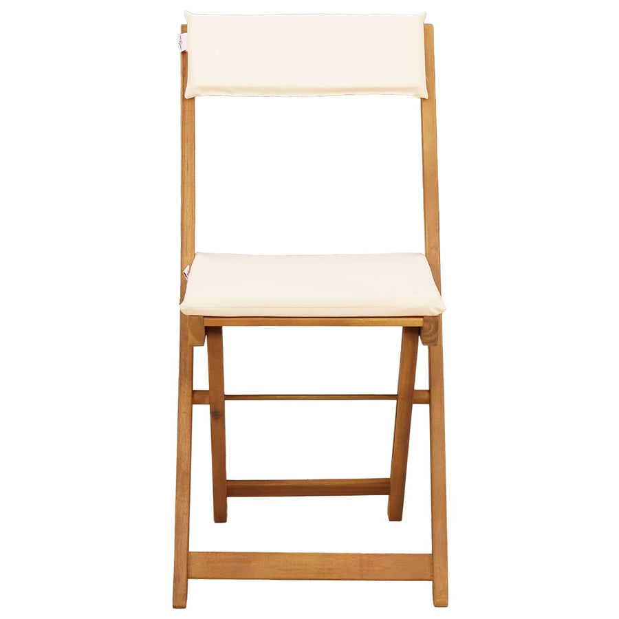 Bistrostoelen voor buiten 8 pcs Crèmewit 40 x 53 x 80 cm