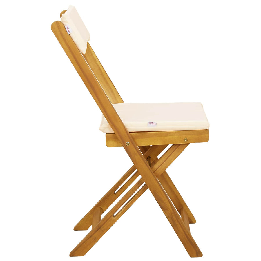 Bistrostoelen voor buiten 8 pcs Crèmewit 40 x 53 x 80 cm