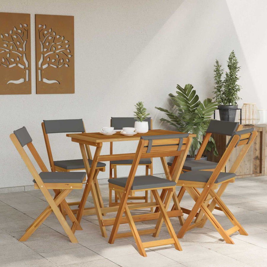 Bistrostoelen voor buiten 6 pcs Donkergrijs 40 x 53 x 80 cm